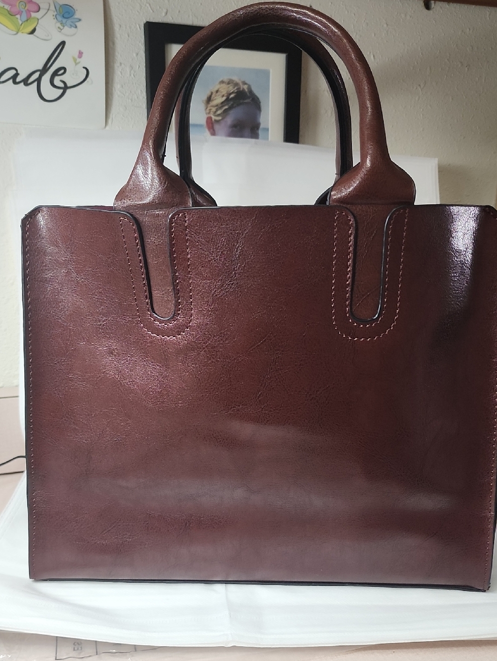 Vegan Leather New No Tag 3 Compartment 10x12x4.5 Bag